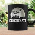 Vintage Cincinnati Skyline City Baseball Met At Gameday Coffee Mug Gifts ideas