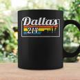 Vintage Dallas Skyline 214 State Of Texas Retro Coffee Mug Gifts ideas