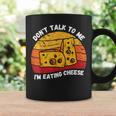 Vintage Don't Talk To Me I'm Eating Cheese Retro Cheese Love Coffee Mug Gifts ideas
