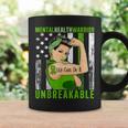 Vintage Flag American Support Warrior Mental Health Coffee Mug Gifts ideas
