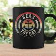 Vintage Cruise Seas Day Teal Nautical Anchor Coffee Mug Gifts ideas