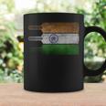 Vintage Indian Cricket Lover Print Swaraj Tiranga India Flag Coffee Mug Gifts ideas