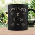 Vintage Minnesota Distressed Home State Map Boho Arrows Coffee Mug Gifts ideas