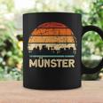 Vintage Münster Skyline Sonnenuntergang Tassen, Retro Design Tee Geschenkideen