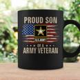 Vintage Proud Son Of A Army Veteran With American Flag Coffee Mug Gifts ideas