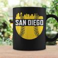 Vintage San Diego Sd Downtown Skyline Game Day Padre Coffee Mug Gifts ideas