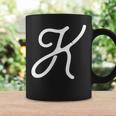 Vintage-Style Letter K Initial Monogram Script Font Coffee Mug Gifts ideas