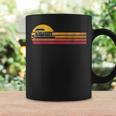 Vintage Style Pontoon Boat Silhouette Retro Boating 90S Coffee Mug Gifts ideas