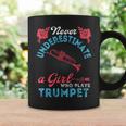 Vintage Never Underestimate Girl Who Plays Trumpet Musical Coffee Mug Gifts ideas