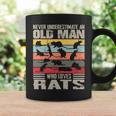 Vintage Never Underestimate An Old Man Who Loves Rats Cute Coffee Mug Gifts ideas