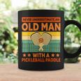 Vintage Never Underestimate An Old Man Pickleball Coffee Mug Gifts ideas