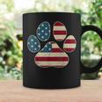 Vintage Usa Flag 4Th Of July Paw Print Patriotic Dog Lover Coffee Mug Gifts ideas