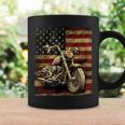 Vintage Usa Flag Motorcycle Retro Biker Mens Coffee Mug Gifts ideas