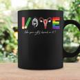 Vote Books Fist Uterus Lgtbq Flag Retro Pro Choice Liberal Coffee Mug Gifts ideas