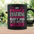 Welder Welding Girlfriend Vintage My Prince Charming Turned Coffee Mug Gifts ideas