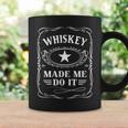 Whiskey Made Me Do It Drinking Coffee Mug Gifts ideas