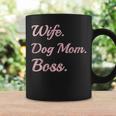 Wife Dog Mom Boss Distressed Coffee Mug Gifts ideas