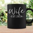 Wife Est 2024 Just Married Honeymoon Wedding Couples Coffee Mug Gifts ideas