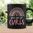Wild Like My Curls Toddler Girls Curly Hair Rainbow Leopard Coffee Mug Gifts ideas