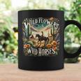 Wild Flowers Wild Horses Retro Southern Sunset Cowgirl Coffee Mug Gifts ideas