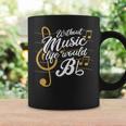 Without Music Life Would B Flat Ii Music Quotes Coffee Mug Gifts ideas