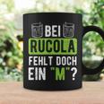 Witziges Spruch Tassen - Fehlt bei Rucola ein M?”, Humorvolles Mode Geschenkideen