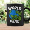 World Peas Pun Peace On Earth Globe Pea Pods Coffee Mug Gifts ideas