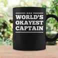 Worlds Okayest Captain Army Air Force Military Women Coffee Mug Gifts ideas
