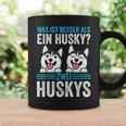 Zwei Husky Dog Husky Tassen Geschenkideen