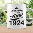 100 Geburtstag 100 Jahre Alt Legendär Seit April 1924 Tassen Geschenkideen