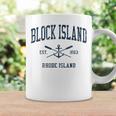 Block Island Ri Vintage Navy Crossed Oars & Boat Anchor Coffee Mug Gifts ideas