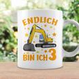 Children's Endlich Bin Ich 3 Jahre Dritter Birthday Digger Construction Site 80 Tassen Geschenkideen