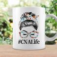 Cna Life Messy Hair Woman Bun Healthcare Worker Coffee Mug Gifts ideas