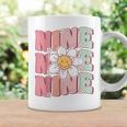 Cute Groovy 9Th Birthday Party Daisy Flower Nine Year Old Coffee Mug Gifts ideas