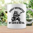 Easily Distracted By Cats And Metal Heavy Metalhead Coffee Mug Gifts ideas