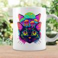 Edm Rave Trippy Cat Mushroom Psychedelic Festival Coffee Mug Gifts ideas