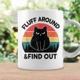 Fluff Around Find Out Adult Humor Sarcastic Black Cat Coffee Mug Gifts ideas