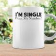 I'm Single Want My Number Vintage Single Life Coffee Mug Gifts ideas