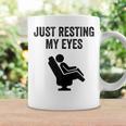 Just Resting My Eyes Recliner Dad Joke Father's Day Coffee Mug Gifts ideas