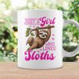 Lazy Sloth Just A Girl Who Loves Sloths Coffee Mug Gifts ideas