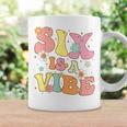 Groovy 6Th Birthday Six Is A Vibe 6 Year Old Girls Boys Kid Coffee Mug Gifts ideas