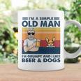 Grumpy Old Man Like Beer And Dogs Red Chihuahua Grandpa Coffee Mug Gifts ideas