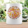 Hippie Imagine Living Life In Peace Sign Mushroom Retro 70S Coffee Mug Gifts ideas