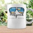 Hollywood Beach Florida Palm Tree Sunglasses Souvenir Coffee Mug Gifts ideas