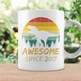 Kids 5Th Birthday Dinosaur 5 Year Old Awesome Since 2017 Boy Coffee Mug Gifts ideas