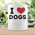 I Love Dogs Amante De Los Perros Retro I Heart Dogs Taza de café Ideas de regalos