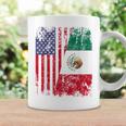 Mexican Roots Half American Flag Mexico Coffee Mug Gifts ideas