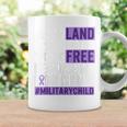 Military Child Month Purple Up Land Of The Free Daddy Brave Coffee Mug Gifts ideas