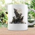 Mommy Wolf Howling At Moon Graphic Wolf Lovers Mother's Day Coffee Mug Gifts ideas