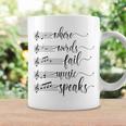 Musician Teacher Lover Where Words Fail Music Speaks Quote Coffee Mug Gifts ideas